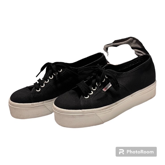 Superga | Women's Black 2790 Platform Sneakers | size 41 - Picture 4 of 8